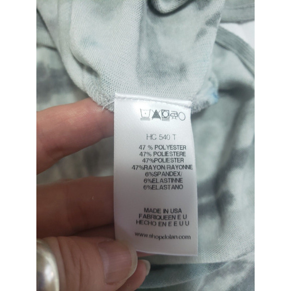Dolan Anthropologie Gray Tie Dye Knit Midi Dress Women's size L Belt Rayon - Picture 8 of 11